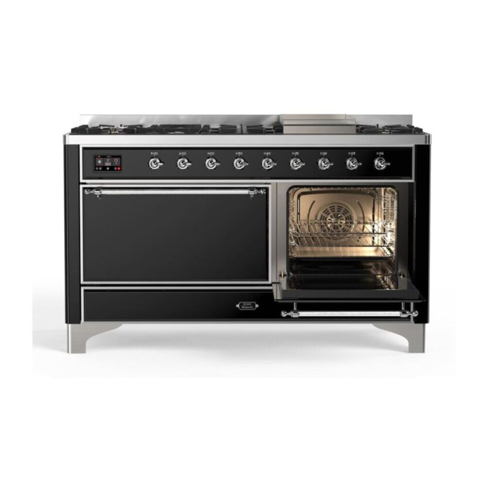 ILVE_UM15FDQNS3BKC_Majestic_II_60"_Dual_Fuel_Range_Right_Angle