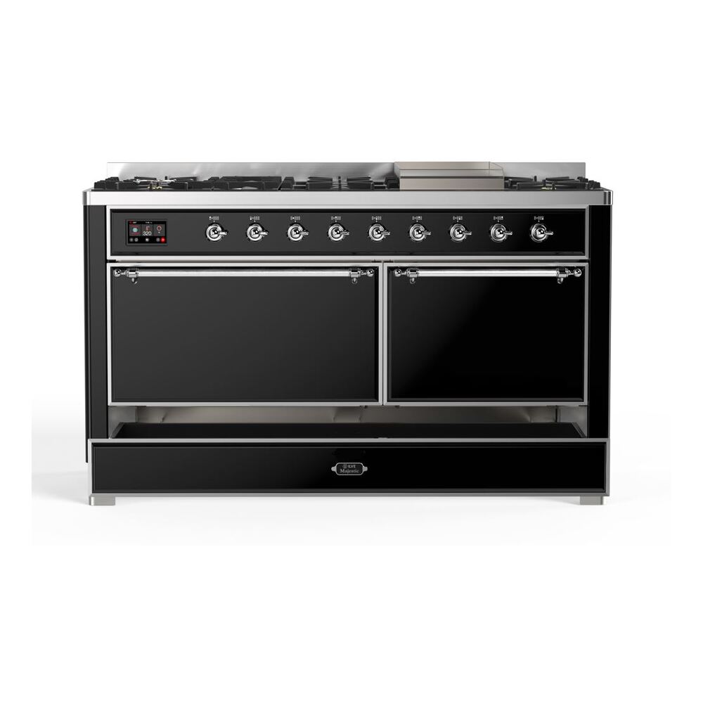 ILVE UM15F Majestic II 60 inch Dual Fuel Range with 9 Burners, Griddle