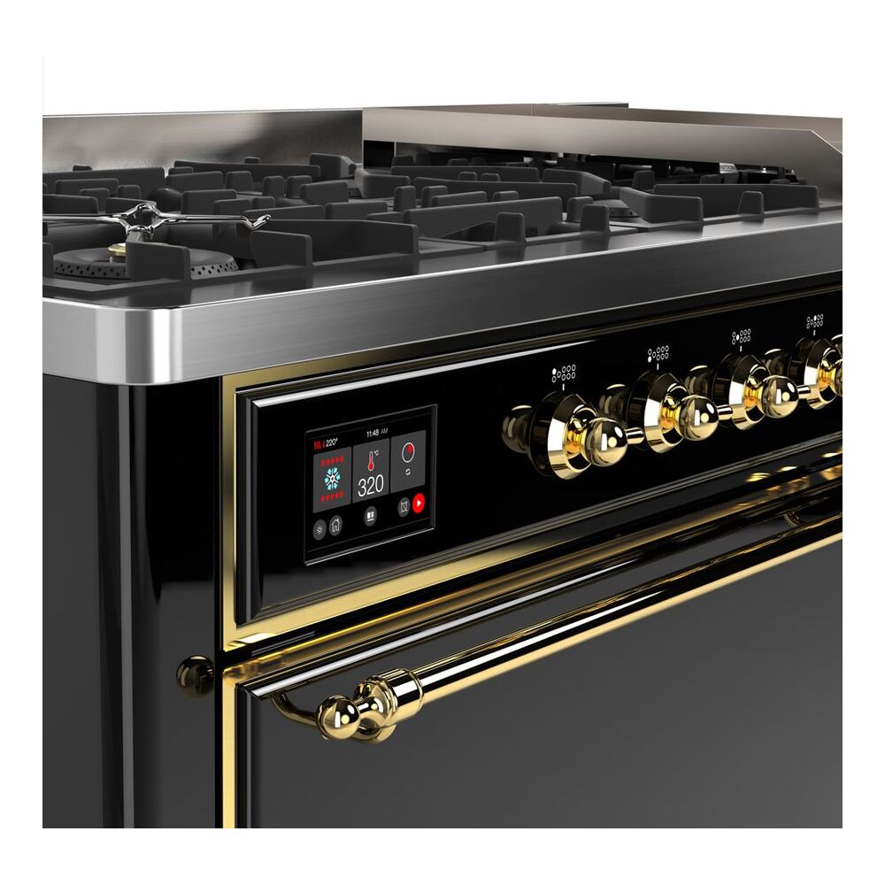 ILVE_UM15FDQNS3BKGLP_Majestic_II_60"_Dual_Fuel_Range_Right_Angle