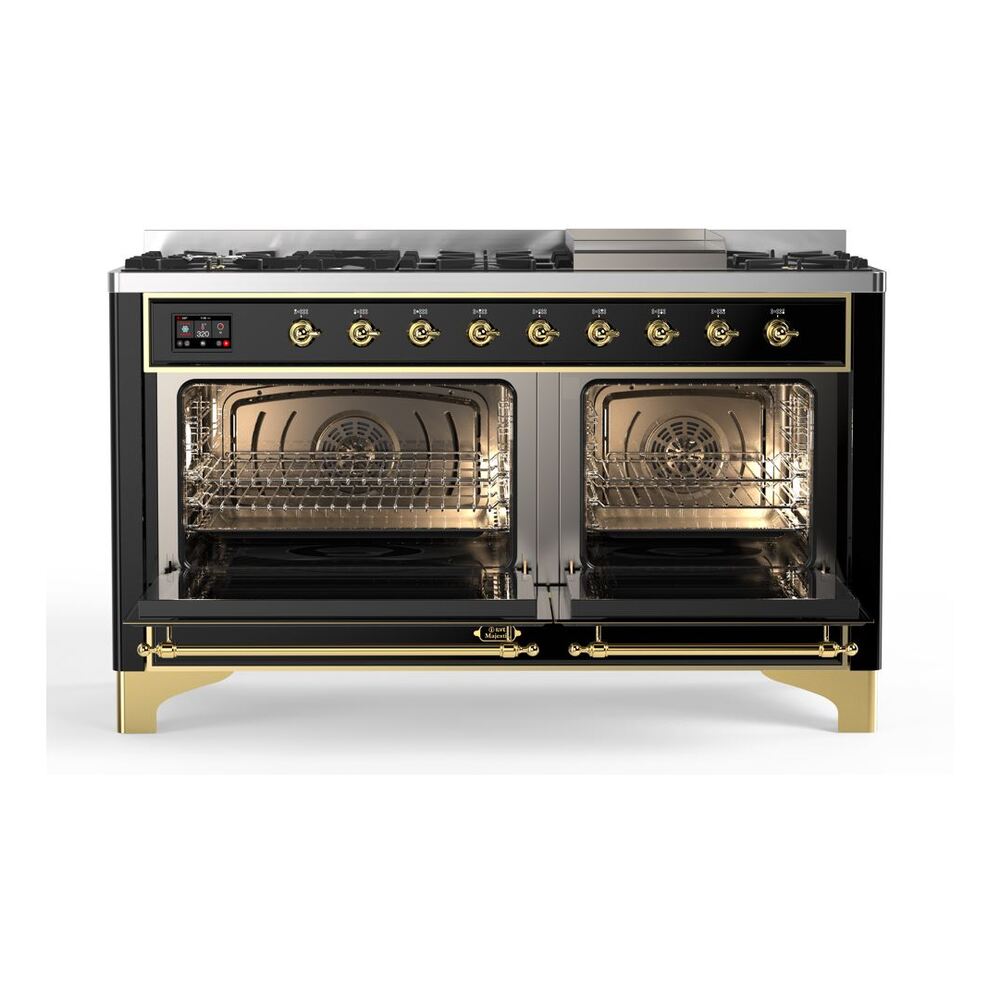 ILVE_UM15FDQNS3BKG_Majestic_II_60_Dual_Fuel_Range_Front_View