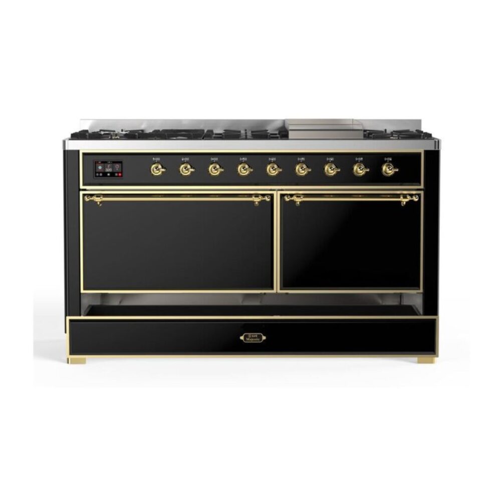 ILVE UM15F Majestic II 60 inch Dual Fuel Range with 9 Burners, Griddle