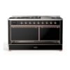 ILVE UM15F Majestic II 60 inch Dual Fuel Range with 9 Burners, Griddle