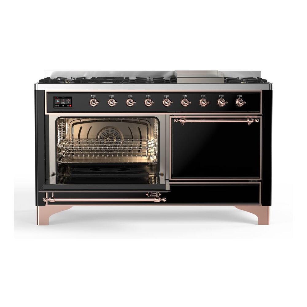 ILVE UM15F Majestic II 60 inch Dual Fuel Range with 9 Burners, Griddle