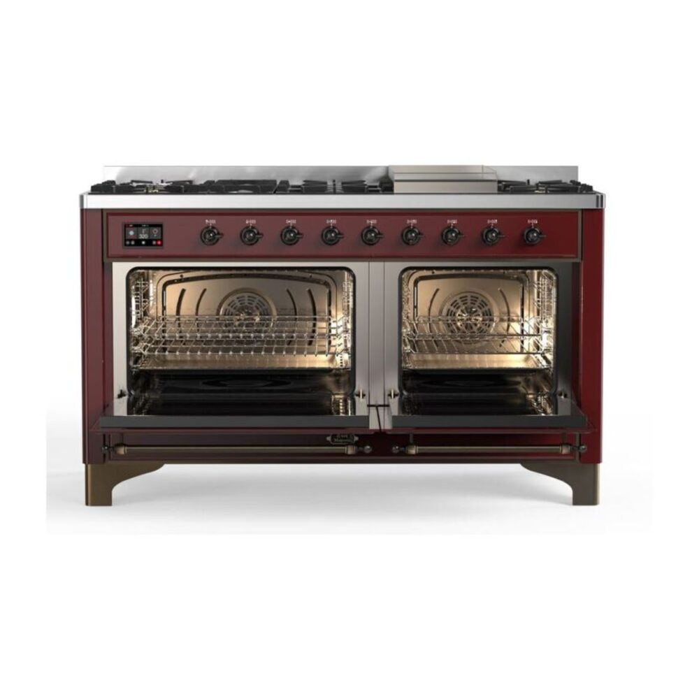 ILVE_UM15FDQNS3BUBLP_Majestic_II_60"_Dual_Fuel_Range_Front_View