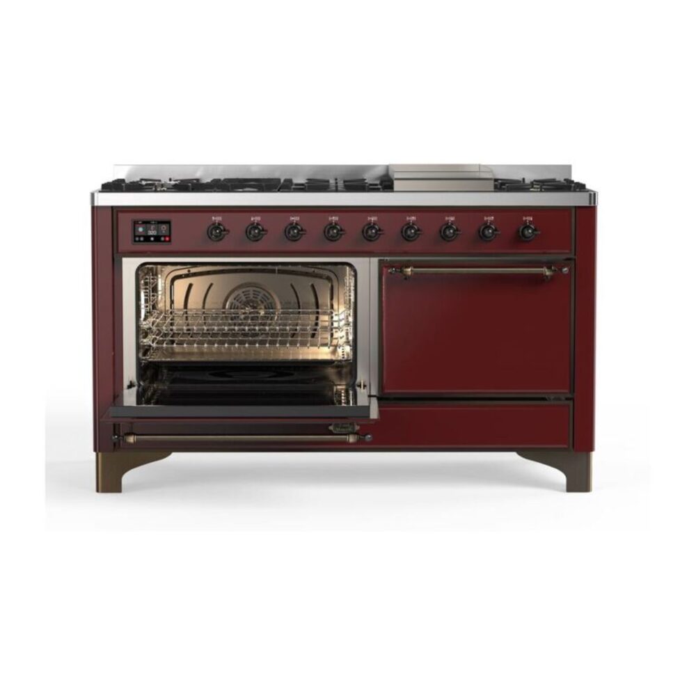 ILVE_UM15FDQNS3BUBLP_Majestic_II_60"_Dual_Fuel_Range_Left_Angle