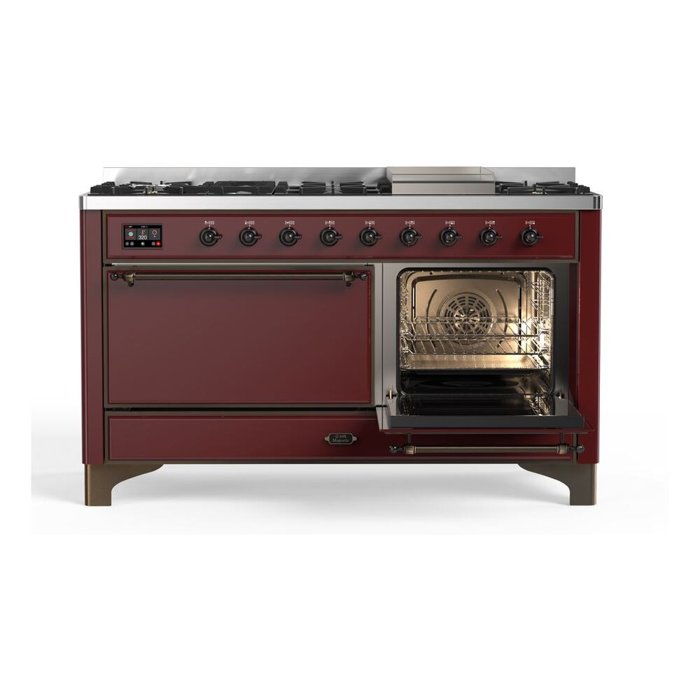 ILVE_UM15FDQNS3BUB_Majestic_II_60"_Dual_Fuel_Range_Right_Angle