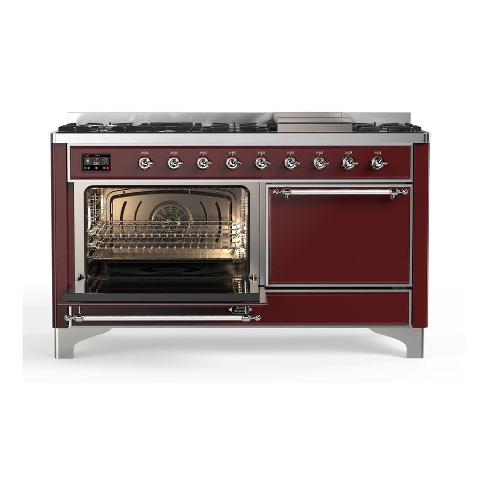 ILVE_UM15FDQNS3BUC_Majestic_II_60"_Dual_Fuel_Range_Left_Angle