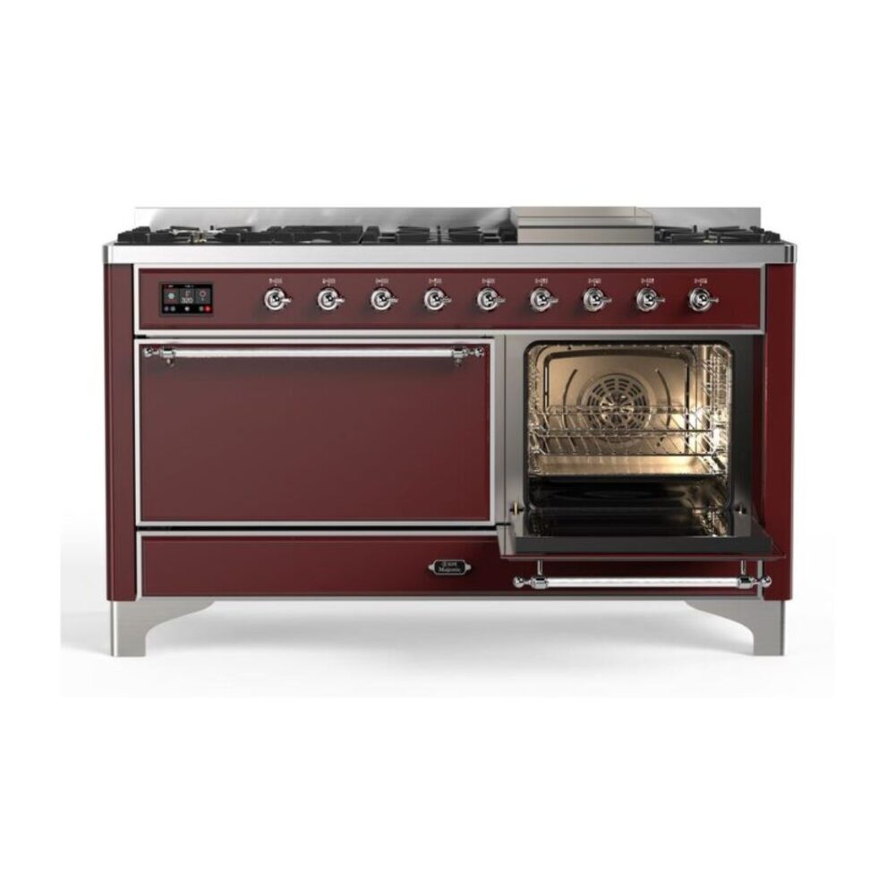 ILVE_UM15FDQNS3BUC_Majestic_II_60"_Dual_Fuel_Range_Right_Angle