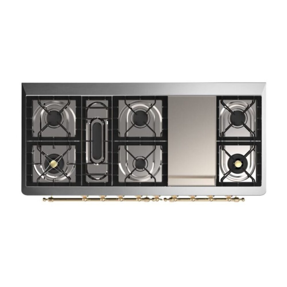 ILVE UM15F Majestic II 60 inch Dual Fuel Range with 9 Burners, Griddle