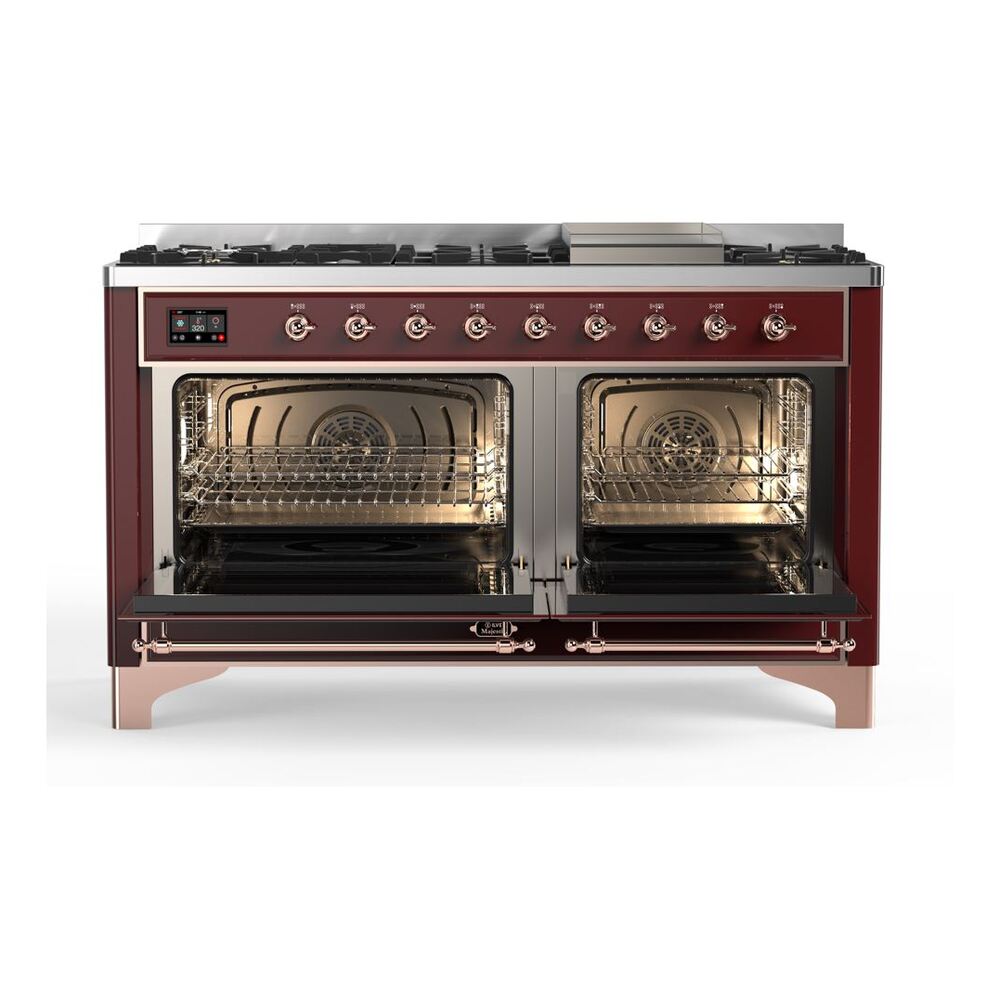 ILVE_UM15FDQNS3BUPLP_Majestic_II_60"_Dual_Fuel_Range_Front_View