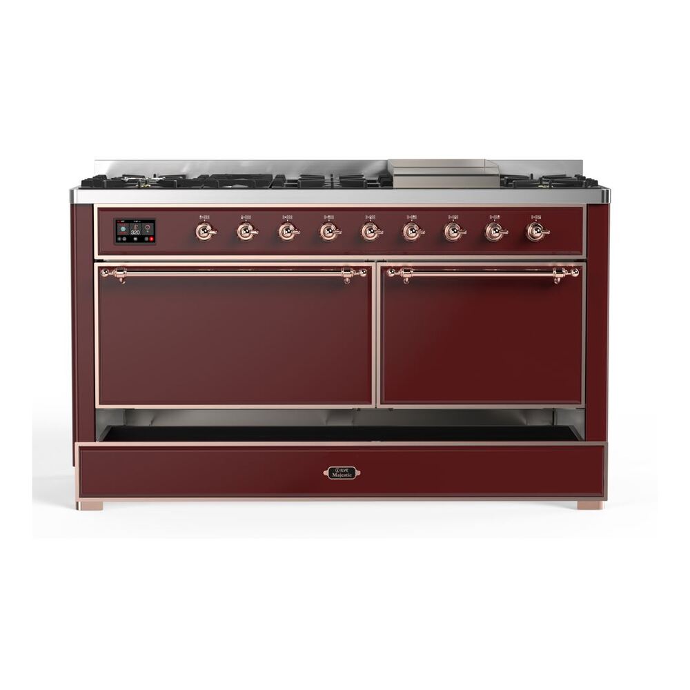 ILVE_UM15FDQNS3BUPLP_Majestic_II_60"_Dual_Fuel_Range_Right_Angle