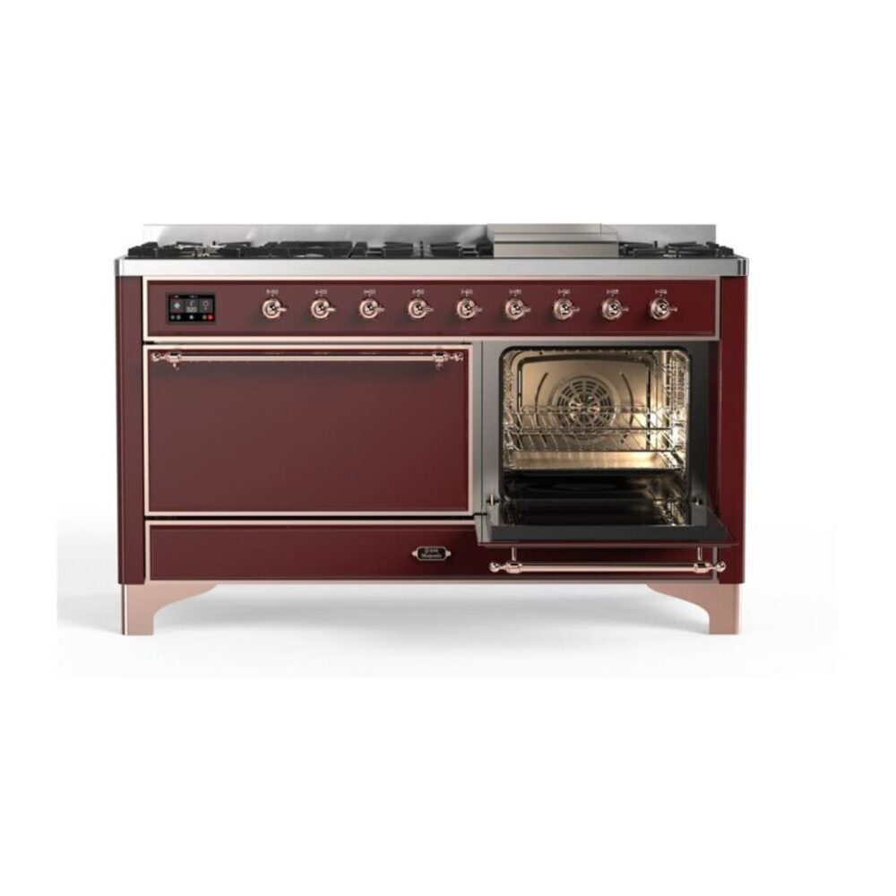 ILVE_UM15FDQNS3BUP_Majestic_II_60"_Dual_Fuel_Range_Left_Angle