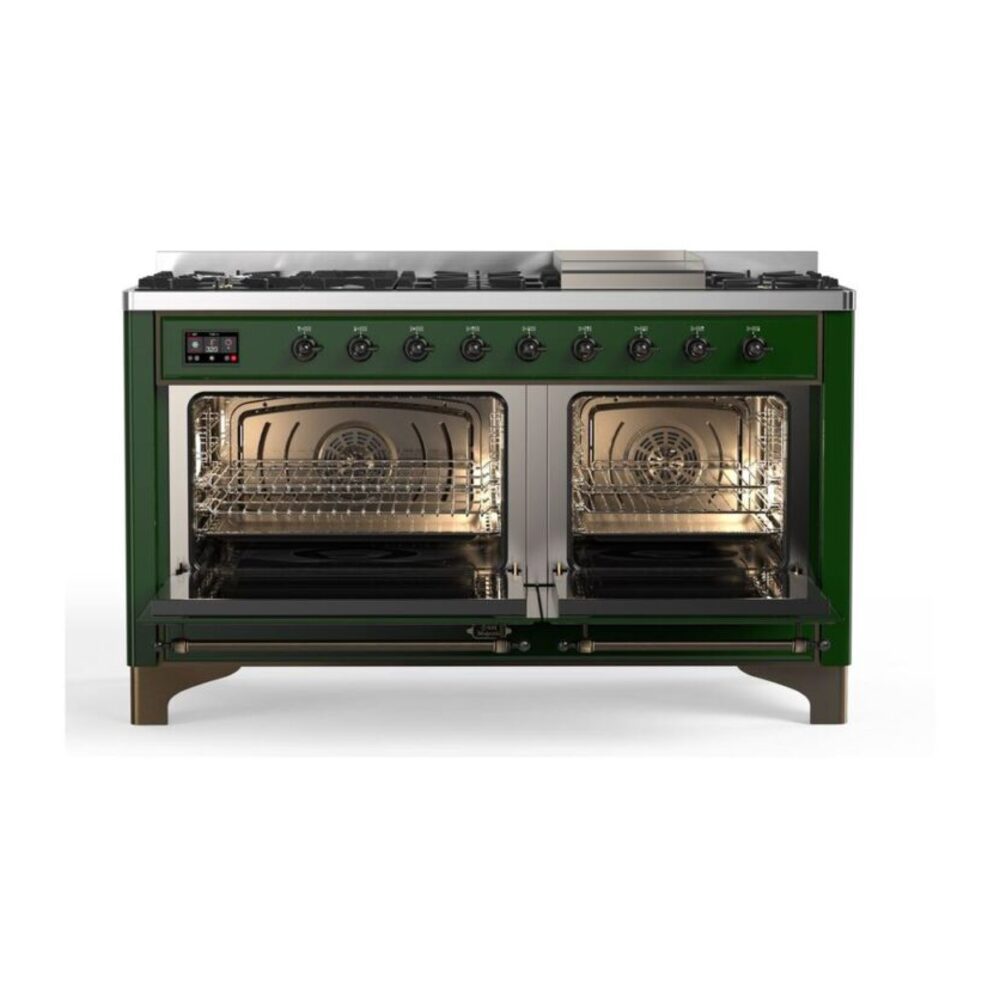 ILVE_UM15FDQNS3EGBLP_Majestic_II_60"_Dual_Fuel_Range_Front_View