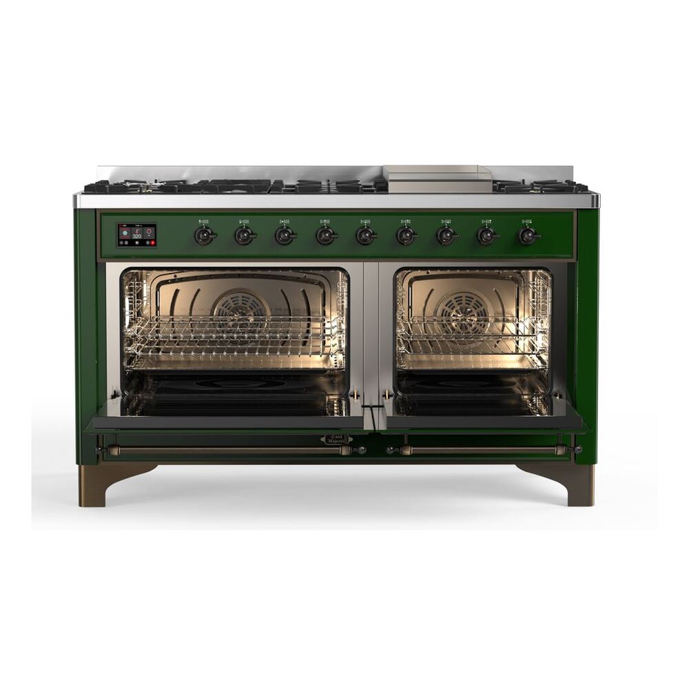 ILVE_UM15FDQNS3EGBLP_Majestic_II_60"_Dual_Fuel_Range_Front_View