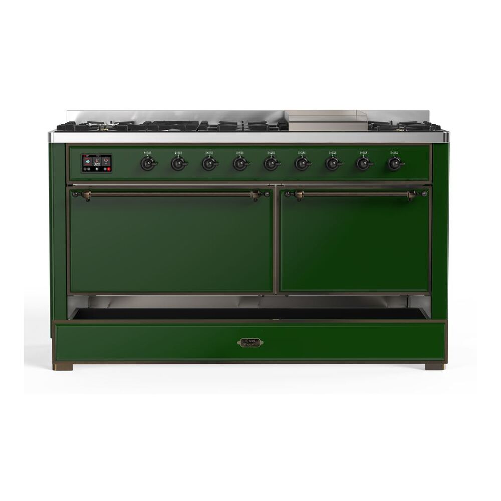 ILVE UM15F Majestic II 60 inch Dual Fuel Range with 9 Burners, Griddle