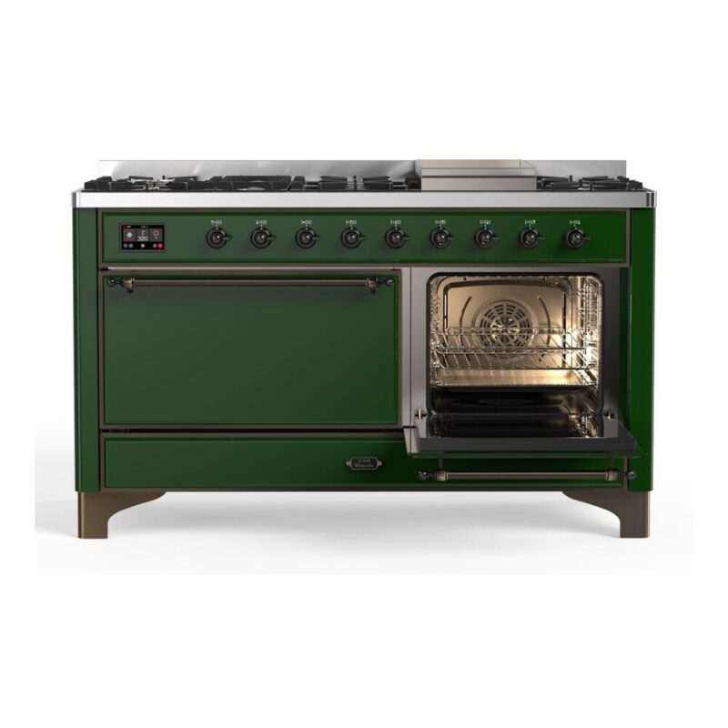 ILVE_UM15FDQNS3EGB_Majestic_II_60"_Dual_Fuel_Range_Right_Angle