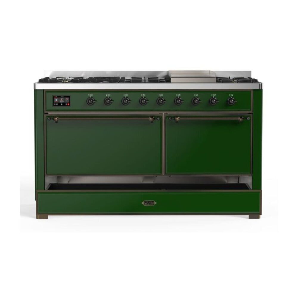 ILVE UM15F Majestic II 60 inch Dual Fuel Range with 9 Burners, Griddle