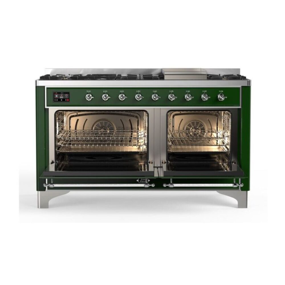 ILVE_UM15FDQNS3EGCLP_Majestic_II_60"_Dual_Fuel_Range_Front_View