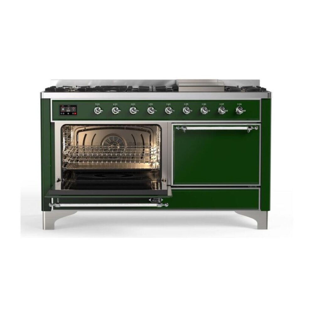 ILVE_UM15FDQNS3EGCLP_Majestic_II_60"_Dual_Fuel_Range_Left_Angle