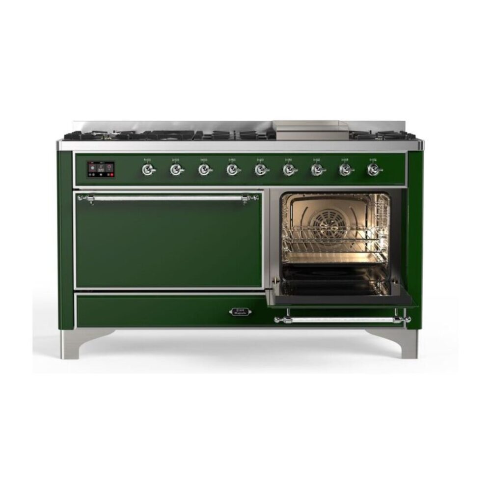 ILVE_UM15FDQNS3EGCLP_Majestic_II_60"_Dual_Fuel_Range_Right_Angle