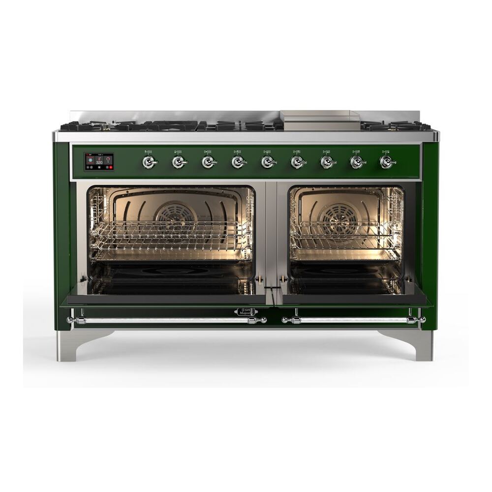 ILVE_UM15FDQNS3EGC_Majestic_II_60_Dual_Fuel_Range_Front_View