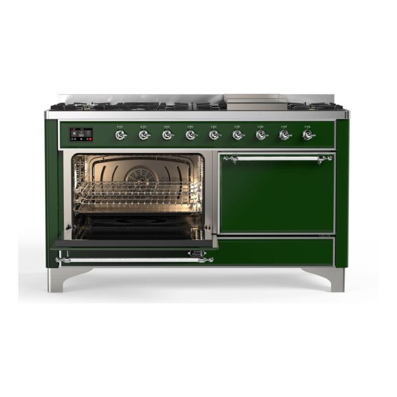 ILVE_UM15FDQNS3EGC_Majestic_II_60_Dual_Fuel_Range_Left_Angle