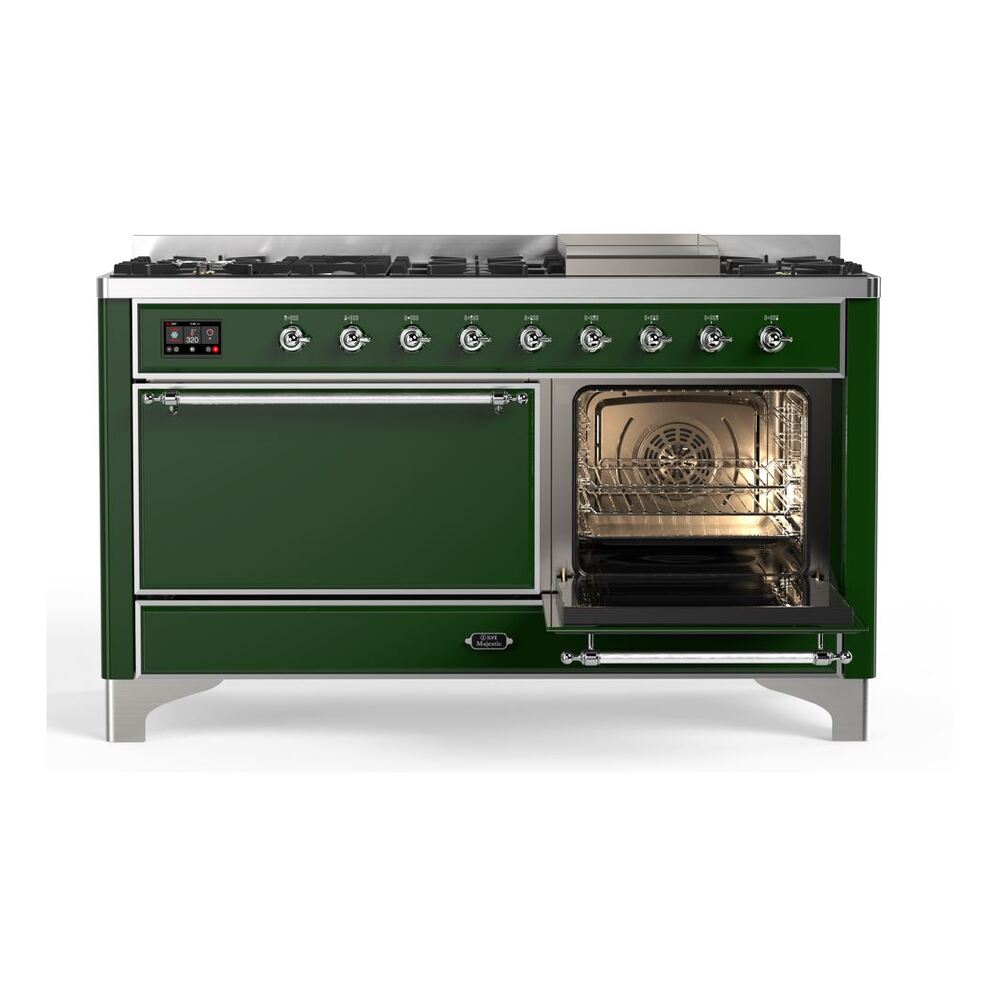 ILVE_UM15FDQNS3EGC_Majestic_II_60"_Dual_Fuel_Range_Right_Angle