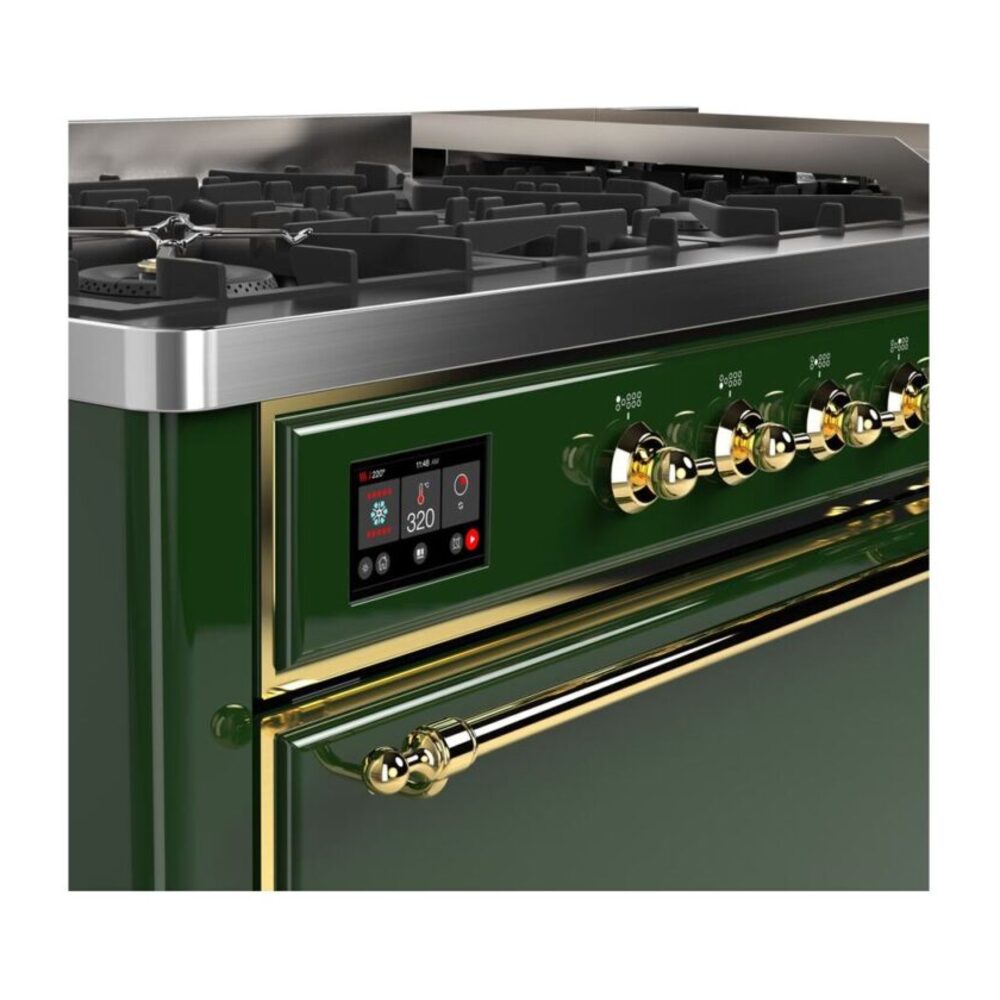 ILVE_UM15FDQNS3EGGLP_Majestic_II_60"_Dual_Fuel_Range_Top_Angle
