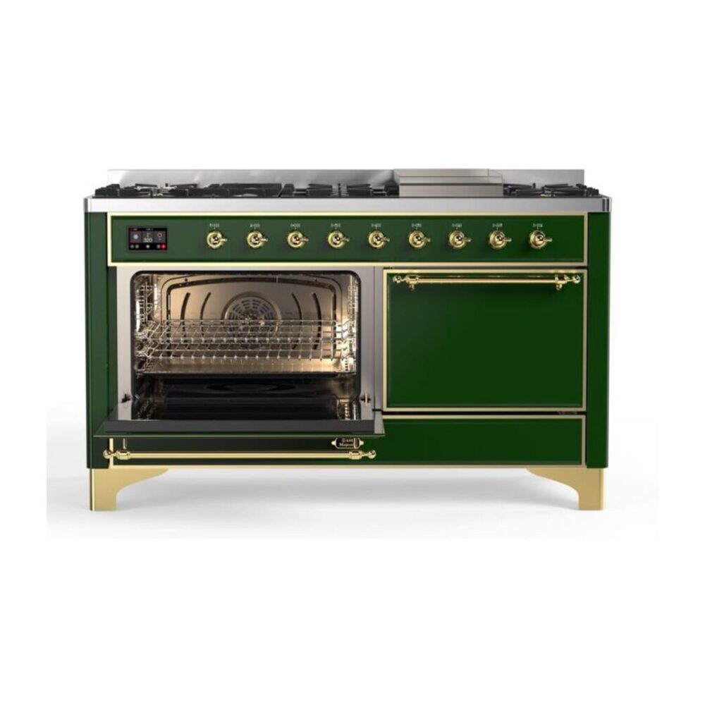 ILVE UM15F Majestic II 60 inch Dual Fuel Range with 9 Burners, Griddle