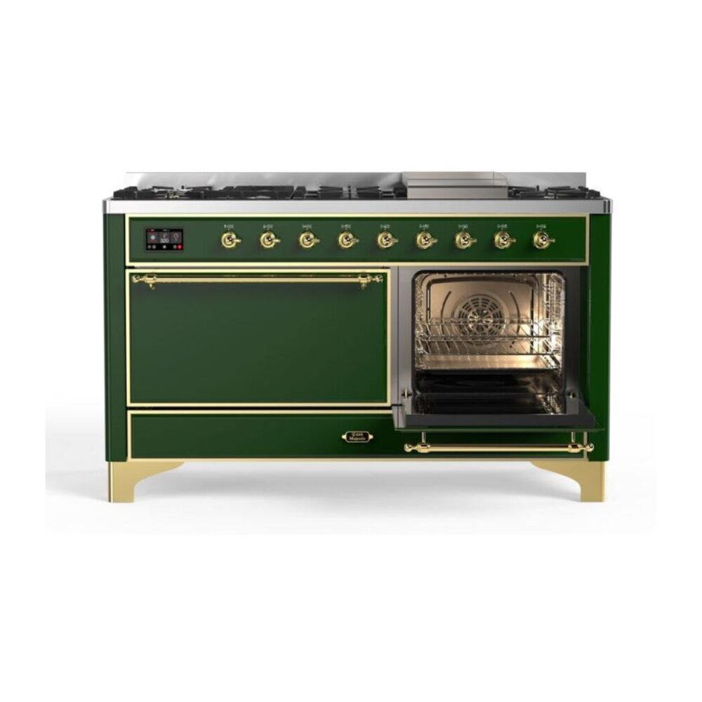 ILVE UM15F Majestic II 60 inch Dual Fuel Range with 9 Burners, Griddle