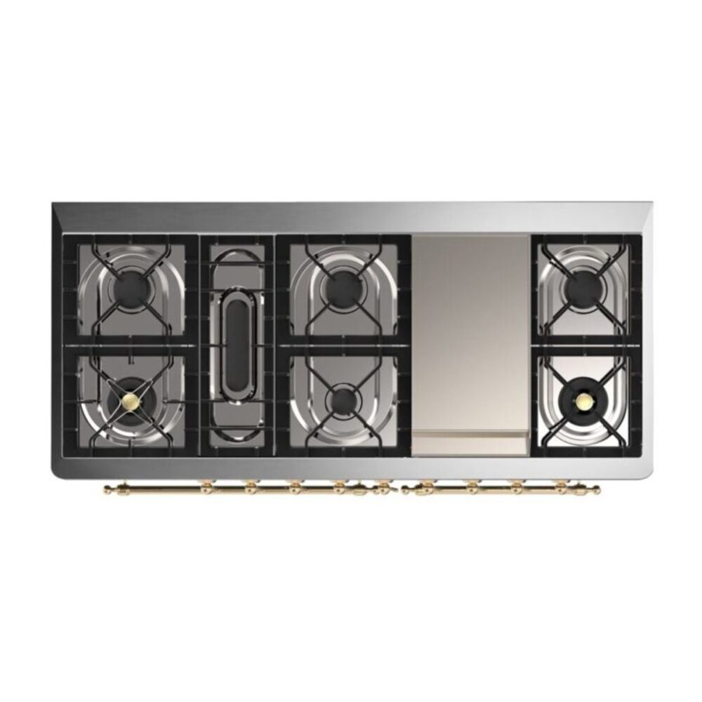 ILVE UM15F Majestic II 60 inch Dual Fuel Range with 9 Burners, Griddle