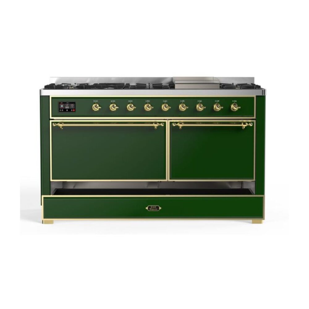 ILVE UM15F Majestic II 60 inch Dual Fuel Range with 9 Burners, Griddle