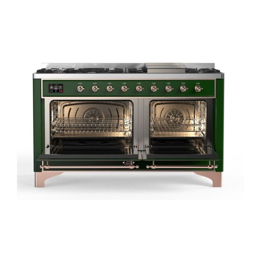 ILVE_UM15FDQNS3EGPLP_Majestic_II_60"_Dual_Fuel_Range_doors-opened