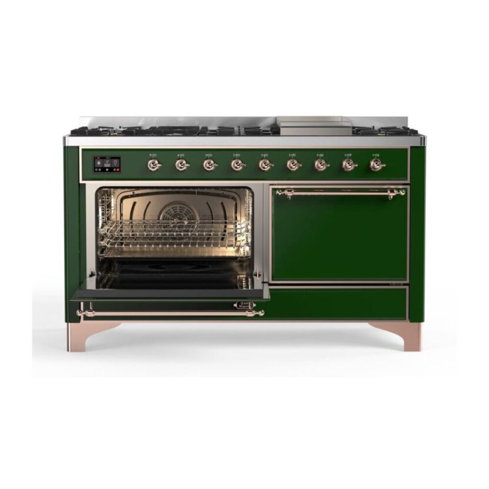 ILVE_UM15FDQNS3EGPLP_Majestic_II_60"_Dual_Fuel_Range_Top_Angle
