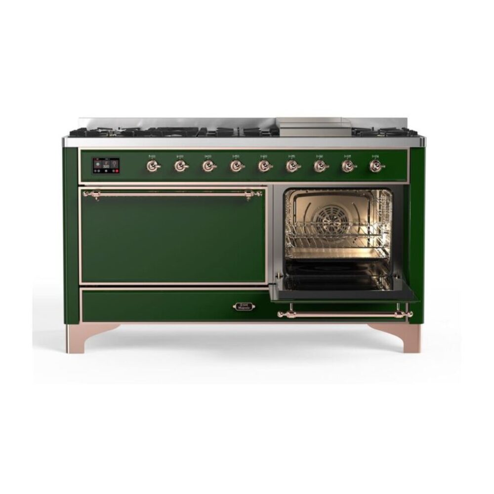 ILVE_UM15FDQNS3EGPLP_Majestic_II_60"_Dual_Fuel_Range_Left_Angle