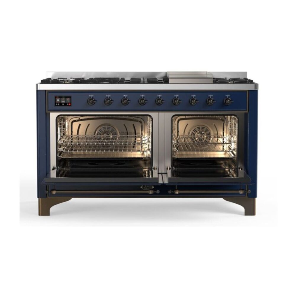 ILVE_UM15FDQNS3MBBLP_Majestic_II_60"_Dual_Fuel_Range_Front_View