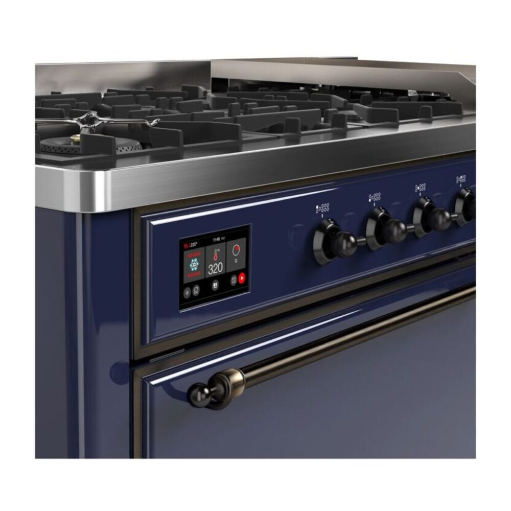 ILVE_UM15FDQNS3MBBLP_Majestic_II_60"_Dual_Fuel_Range_Top_Angle