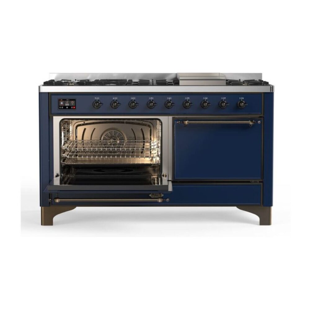 ILVE_UM15FDQNS3MBBLP_Majestic_II_60"_Dual_Fuel_Range_Left_Angle