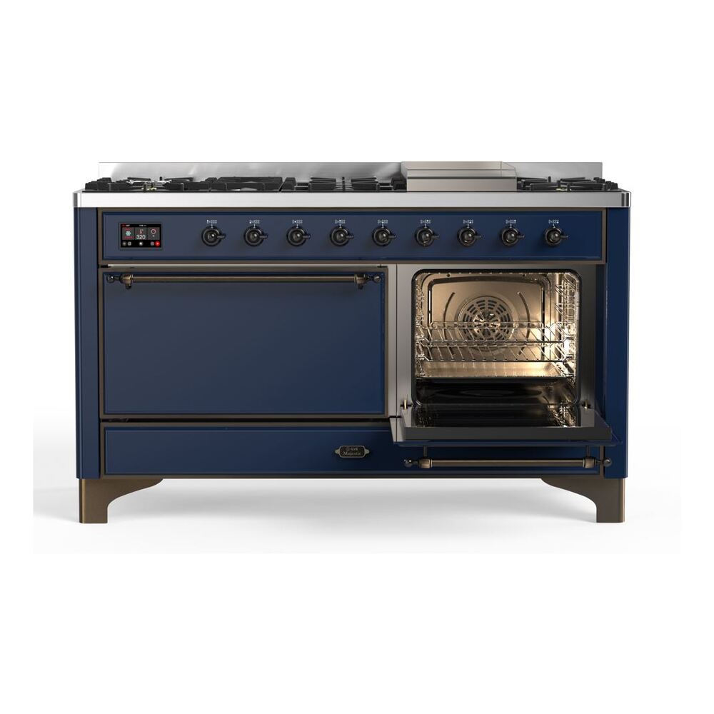 ILVE_UM15FDQNS3MBBLP_Majestic_II_60"_Dual_Fuel_Range_Right_Angle