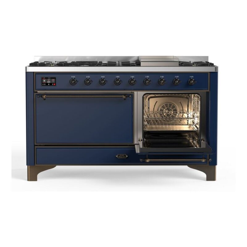 ILVE_UM15FDQNS3MBB_Majestic_II_60"_Dual_Fuel_Range_Right_Angle