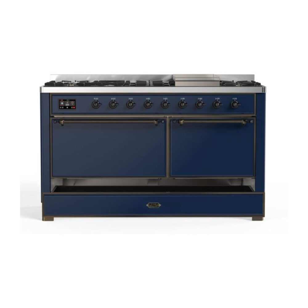 ILVE UM15F Majestic II 60 inch Dual Fuel Range with 9 Burners, Griddle