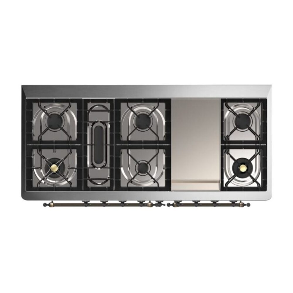 ILVE UM15F Majestic II 60 inch Dual Fuel Range with 9 Burners, Griddle