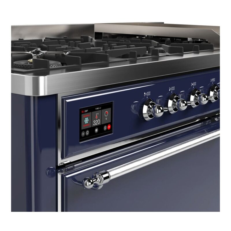 ILVE_UM15FDQNS3MBCLP_Majestic_II_60"_Dual_Fuel_Range_Top_Angle