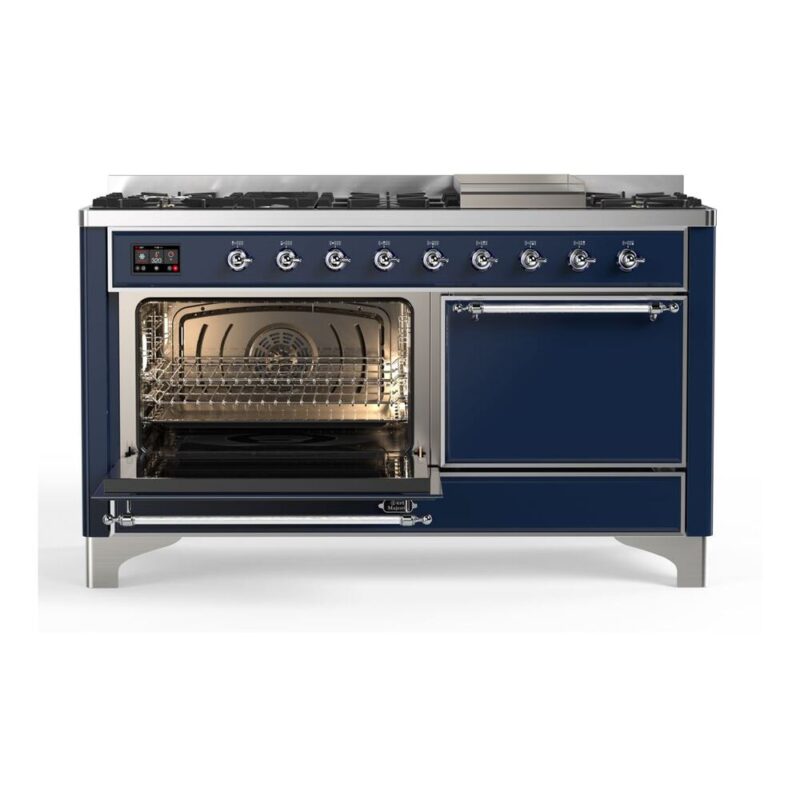 ILVE_UM15FDQNS3MBCLP_Majestic_II_60"_Dual_Fuel_Range_Left_Angle