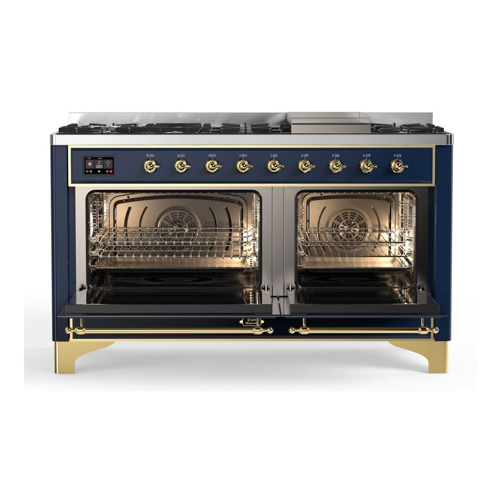 ILVE_UM15FDQNS3MBGLP_Majestic_II_60"_Dual_Fuel_Range_Front_View