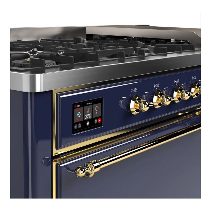 ILVE_UM15FDQNS3MBGLP_Majestic_II_60"_Dual_Fuel_Range_Top_Angle