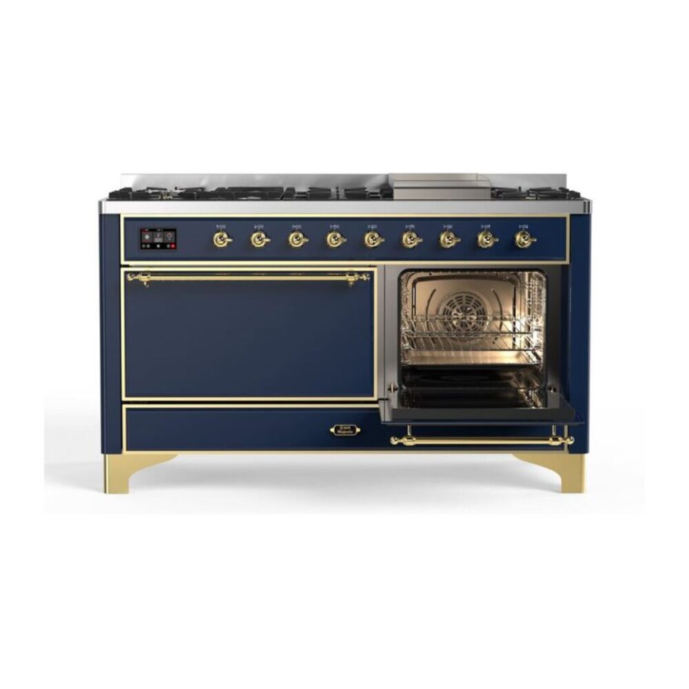 ILVE_UM15FDQNS3MBG_Majestic_II_60"_Dual_Fuel_Range_Right_Angle