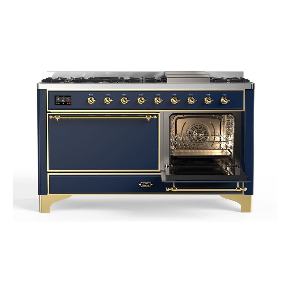 ILVE_UM15FDQNS3MBG_Majestic_II_60"_Dual_Fuel_Range_Right_Angle