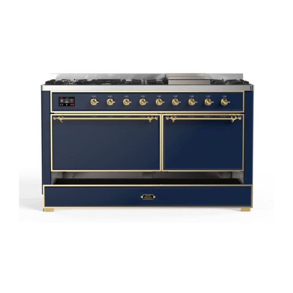 ILVE UM15F Majestic II 60 inch Dual Fuel Range with 9 Burners, Griddle