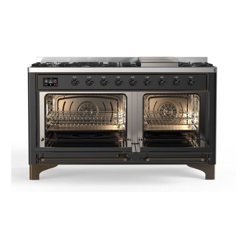 ILVE_UM15FDQNS3MGBLP_Majestic_II_60"_Dual_Fuel_Range_Front_View